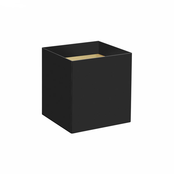 Cachepô Quadrado Liso Albano Preto Único