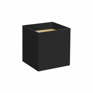 Cachepô Quadrado Liso Albano Preto Único