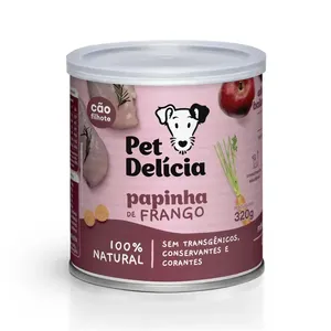 Ração Úmida Pet Delícia Cães Filhotes Papinha de Frango 320 g