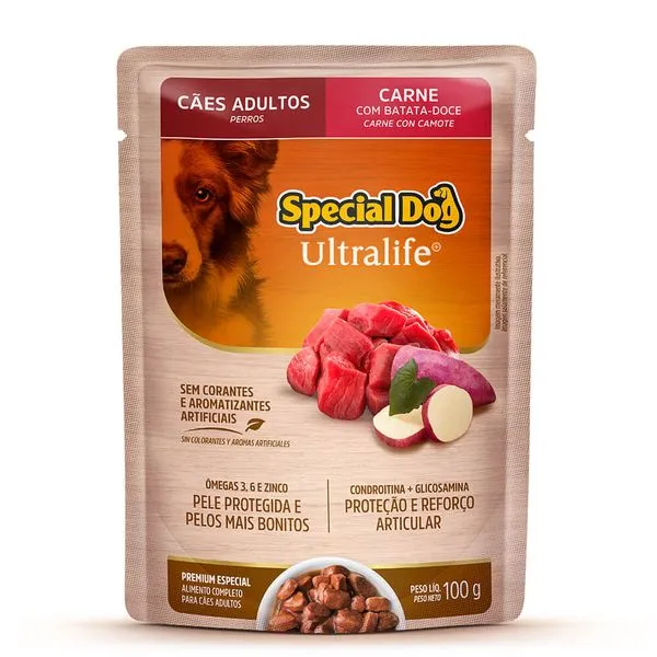 Ração Úmida Special Dog Ultralife Cães Adultos Carne 100 g