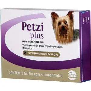 Vermífugo Petzi Plus 350mg Ceva 4 Comprimidos