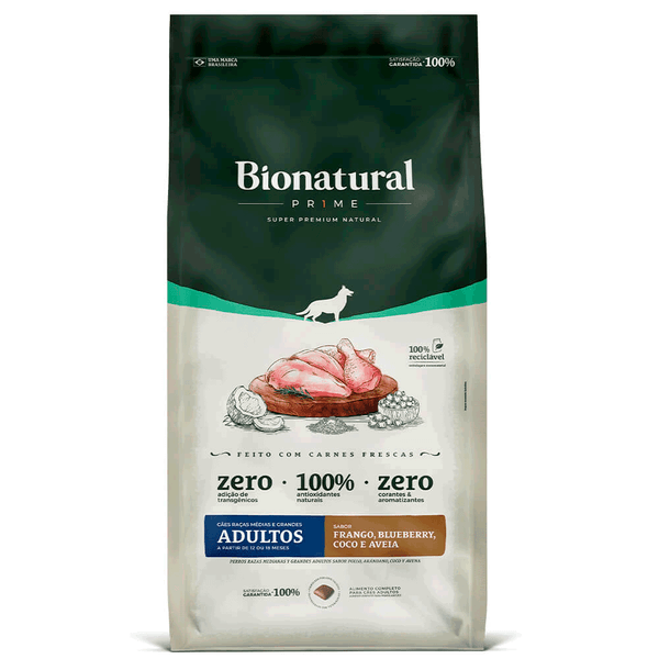Ração Bionatural Prime Cães Adultos Raças Médias e Grandes Frango 2,5 kg