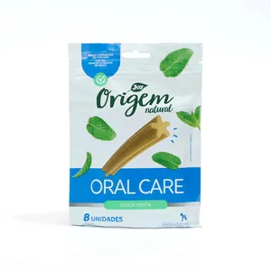 Petisco Stick Oral Care Menta Cães Raças Médias Origem Natural 8 unidades