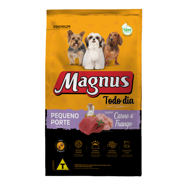 Ração Magnus Todo Dia Cães de Pequeno Porte Carne e Frango 20 kg
