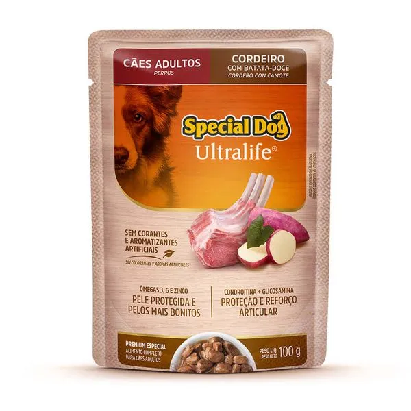 Ração Úmida Special Dog Ultralife Cães Adultos Cordeiro 100 g