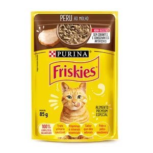 Ração Úmida Friskies Gatos Adultos Peru ao Molho 85 g