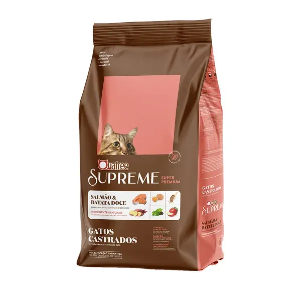 Ração Quatree Supreme Gatos Castrados Salmão 3 kg