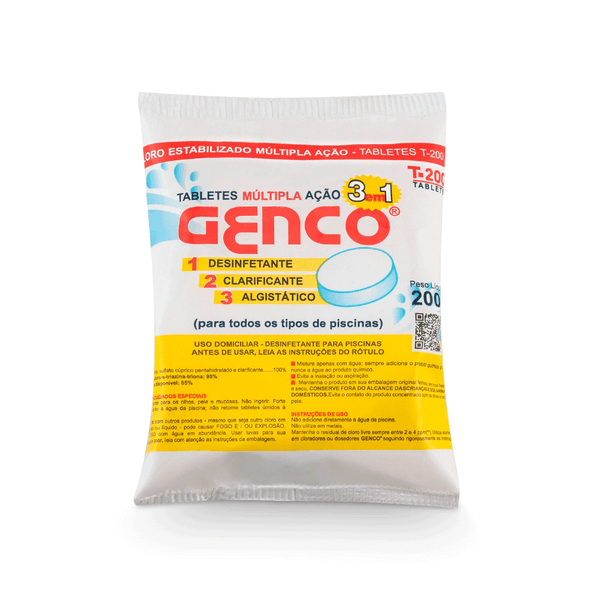 Pastilha Genco Tablete Múltipla Ação 3 em 1 200 g
