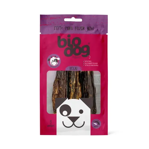 Petisco Beiju Mastigável Carne Biodog 3 unidades