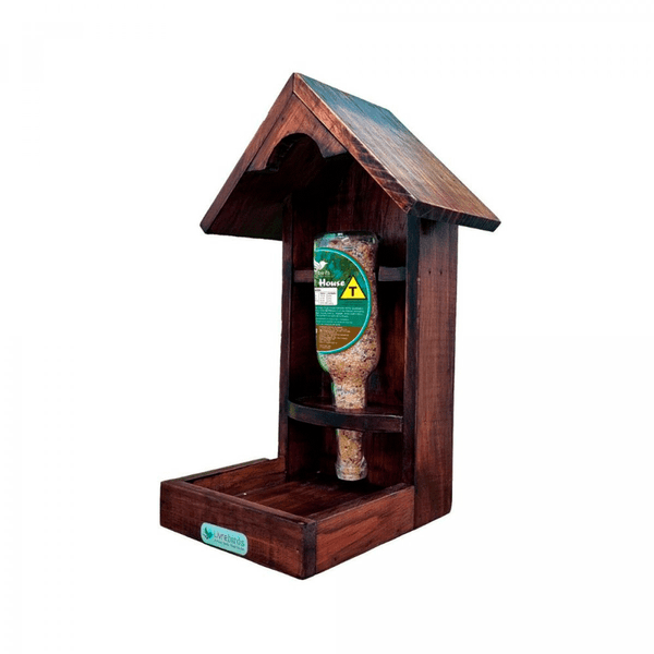 Comedouro Automático Livre Birds Wood House Betume Único