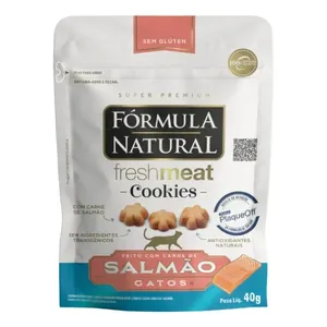 Cookies Fórmula Natural Fresh Meat Gatos Adultos Salmão 40 g