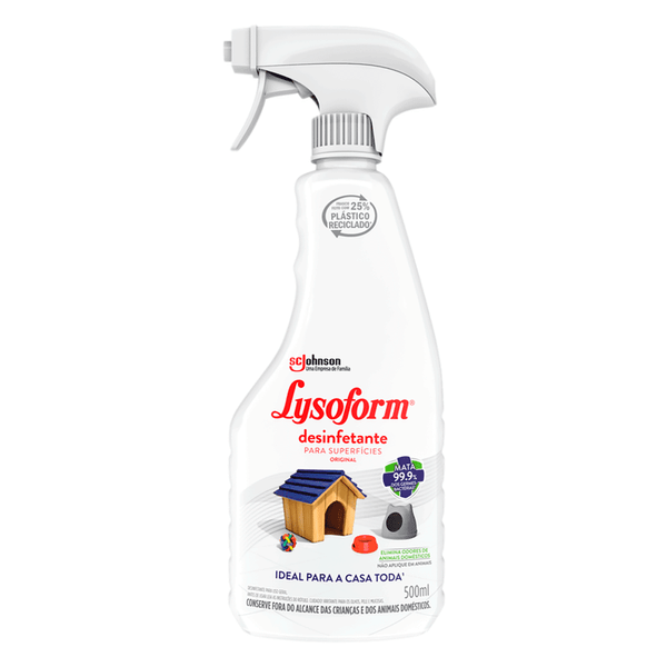 Desinfetante Lysoform Spray Pets Original 500 ml