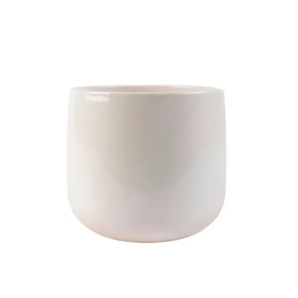 Vaso Bretagne Cerâmica Ts Brasil Branco 15 x 13 cm