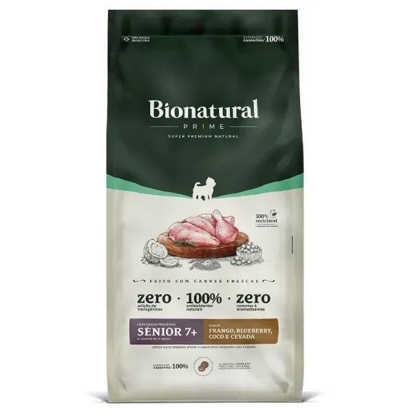 Ração Bionatural Prime Cães Sênior 7+ Raças Pequenas Frango 15 kg