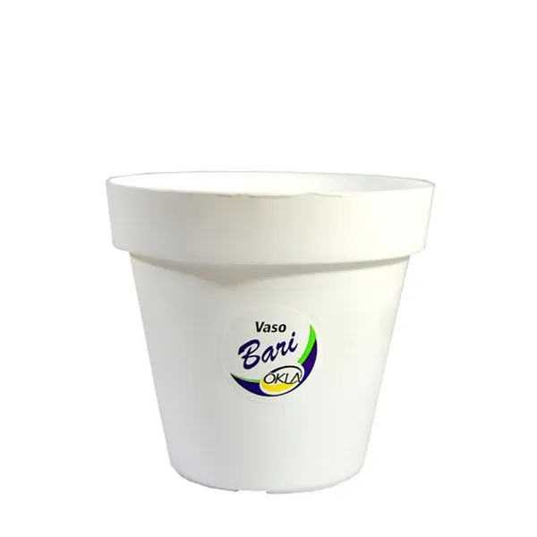Vaso para Plantas Bari Okla Branco 10 cm
