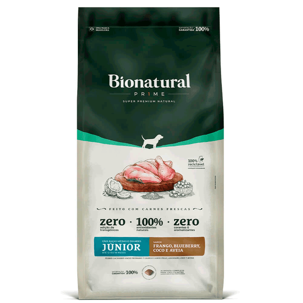 Ração Bionatural Prime Cães Filhotes Raças Médias e Grandes Frango 2,5 kg