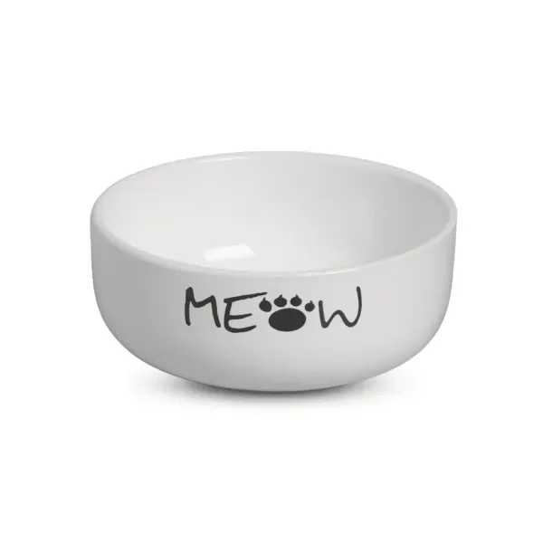 Comedouro Porcelana Meow Médio Branco 390 ml