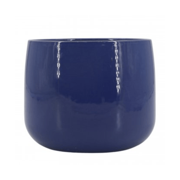 Vaso Bretagne de Cerâmica Ts Brasil Azul Suecia 19cm