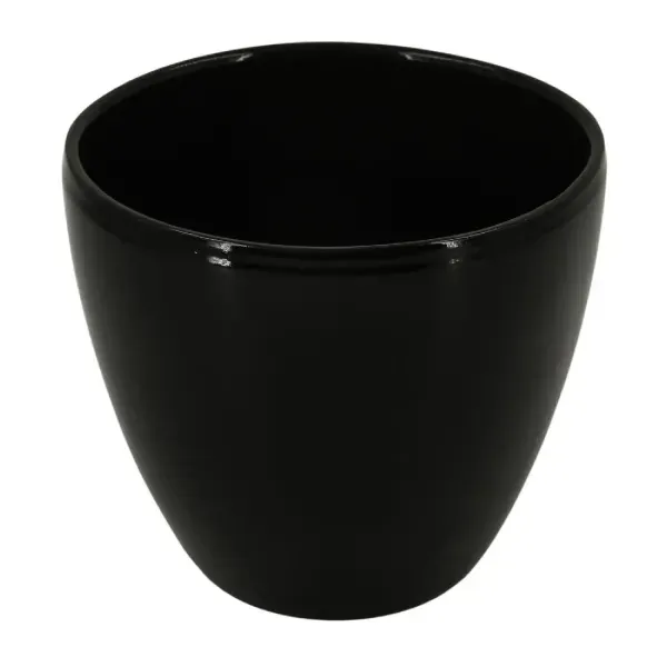 Vaso Genoa Cerâmica Ts Brasil Preto 16 cm