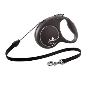 Guia Retrátil Black Design Flexi Prata M