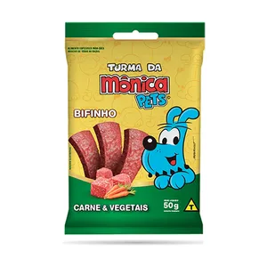 Bifinho Turma da Mônica Cães Adultos Carne e Vegetais 50g