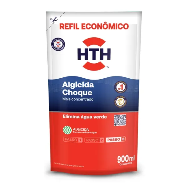 Refil Algicida de Choque Solução Água Verde HTH 900 ml
