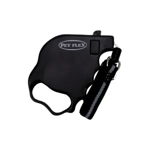 Guia Retrátil Premium Pet Flex Preta até 7 kg - 3 M
