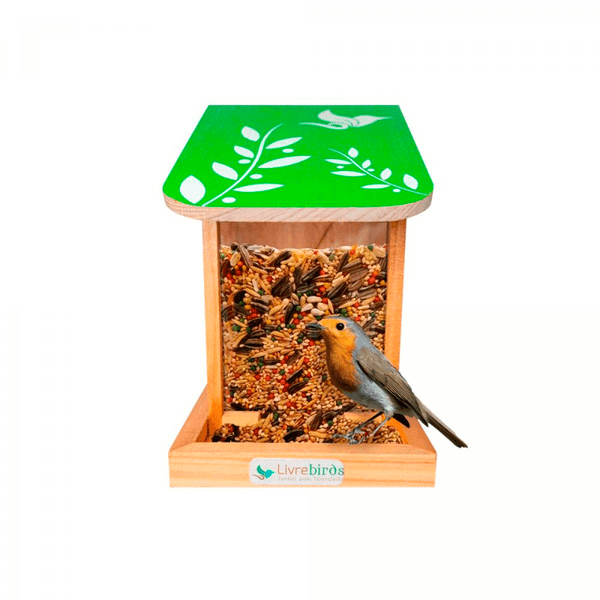 Comedouro Automático Collors Livre Birds Verde Único