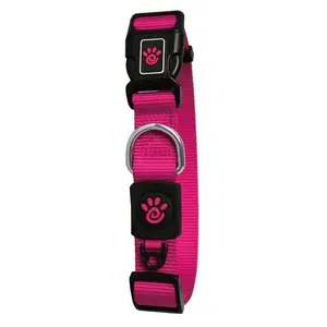 Coleira Cães Nylon Signature Doco Rosa P
