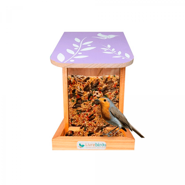 Comedouro Automático Collors Livre Birds Lilás Único