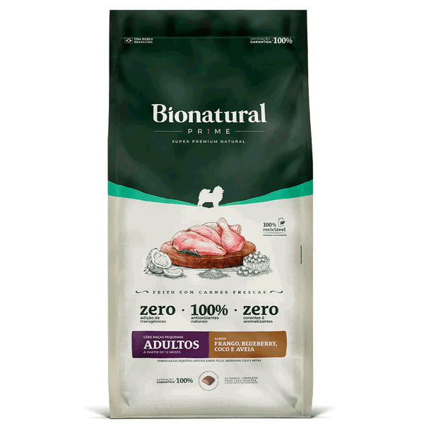 Ração Bionatural Prime Cães Adultos Raças Pequenas Frango 10,1 kg