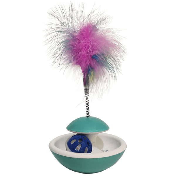 Brinquedo Bola de Sino com Penas para Gatos Savana Único