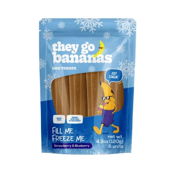 Petisco Fill Me Freeze Me Morango e Blueberry Cães Adultos Papaya Pets 120 g