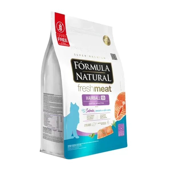 Ração Fórmula Natural Fresh Meat Hairball Gatos Adultos Salmão com Cenoura 1 kg