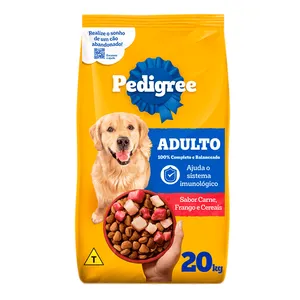 Ração Pedigree Cães Adultos Raças Médias e Grandes Carne, Frango e Cereais 20 kg