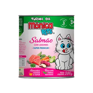 Ração Úmida Turma da Mônica Gatos Salmão com Legumes 280 g