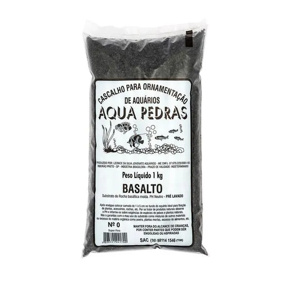 Substrato para Aquários Basalto Aqua Pedras Nº 0 1kg
