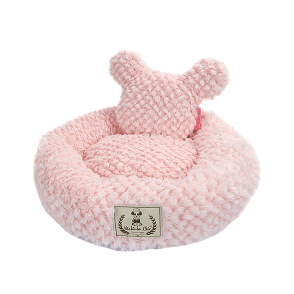 Cama Teddy Bichinho Chic Rosa para Cães e Gatos G