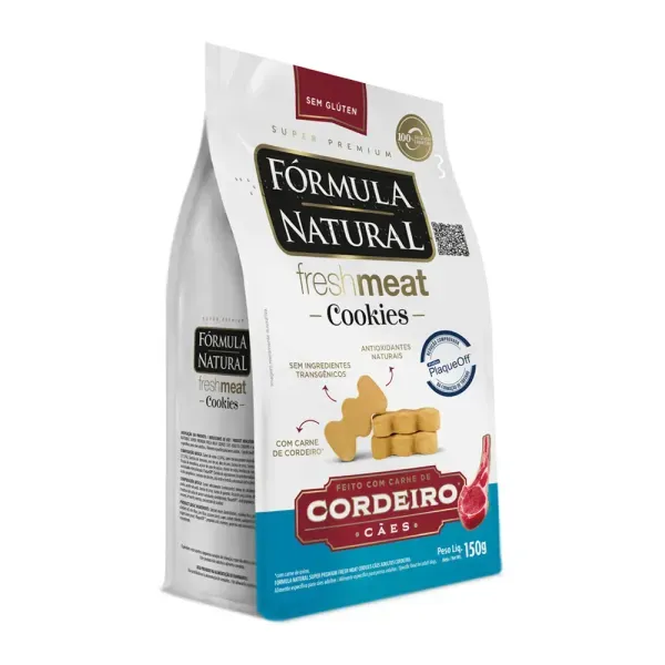 Cookies Fórmula Natural Fresh Meat Cães Adultos Cordeiro 150 g