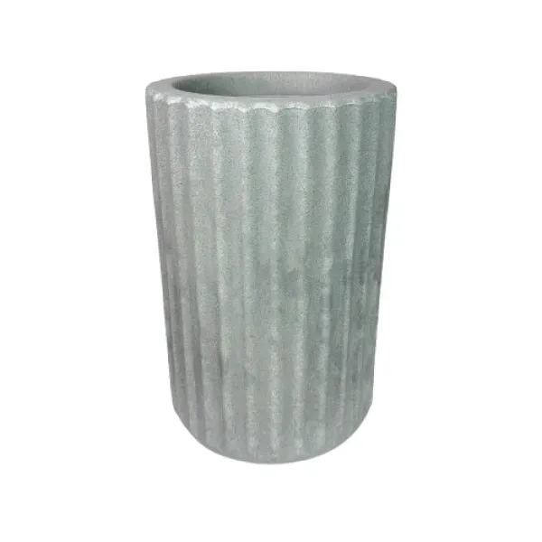 Vaso Roma Frisado Branco Carrara Vasos Vogue N° 01