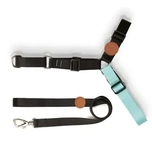 Conjunto Peitoral Antipuxão com Guia Toh Preto G