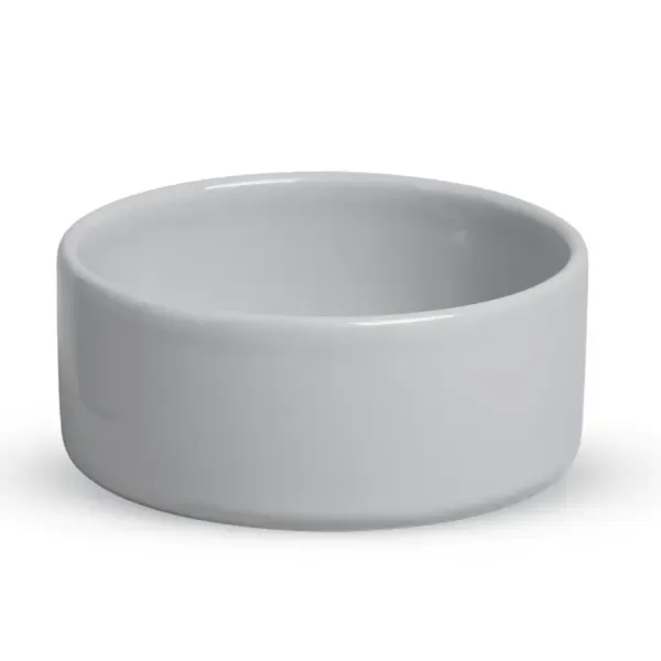 Comedouro Porcelana Grande Cinza 750 ml