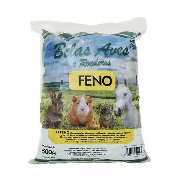 Feno Premium Belas Aves e Roedores 500 g