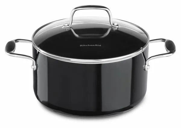 Caçarola baixa em alumínio esmaltado com tampa - 5,7L KitchenAid KitchenAid