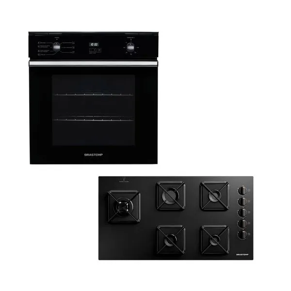 Combo Cooktop 5 Bocas e Forno de Embutir Elétrico Brastemp (BDS85AE e BOC84AE) - BDS8_BOC8_CJ 220V