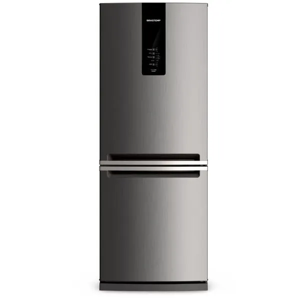 Geladeira Brastemp Frost Free Inverse 443 litros cor Inox com Turbo Ice - BRE57AK 220V