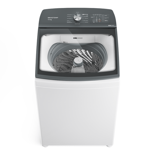 Lavadora de Roupas Brastemp 12Kg Água quente Ciclo Tira Manchas Pro Smart Sensor Branca BWR12BB 220V