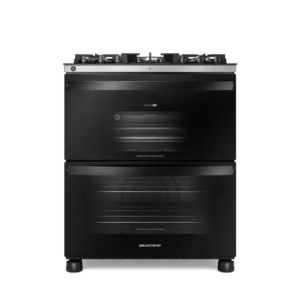 Fogão 5 Bocas Brastemp Air Fryer BFD5LAE | Preto (127 V)