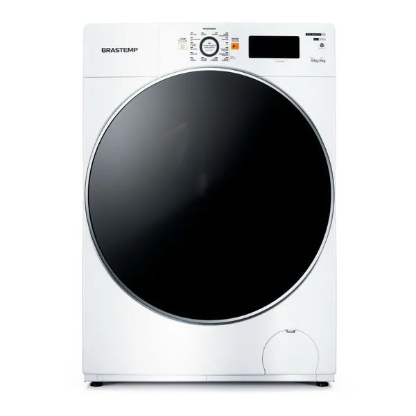Lava e Seca Brastemp 10,1Kg/6Kg Branca Água Quente com Ciclo Tira Manchas Pro e Ciclo 1h Pronto para Vestir - BNQ10AB 220V