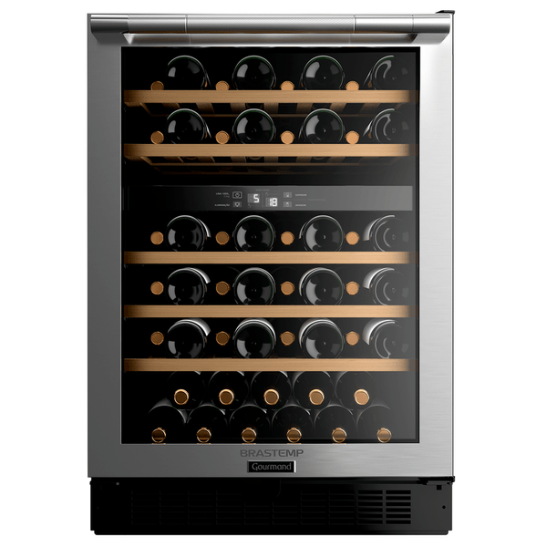 Adega Climatizada Brastemp, 51 Garrafas, Dual Zone, Cinza - BZB51AE 220V